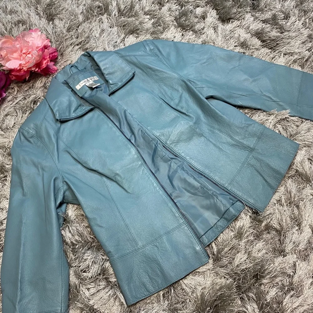 Studio JPR Leather Jacket Women size M - Picture 5 of 9